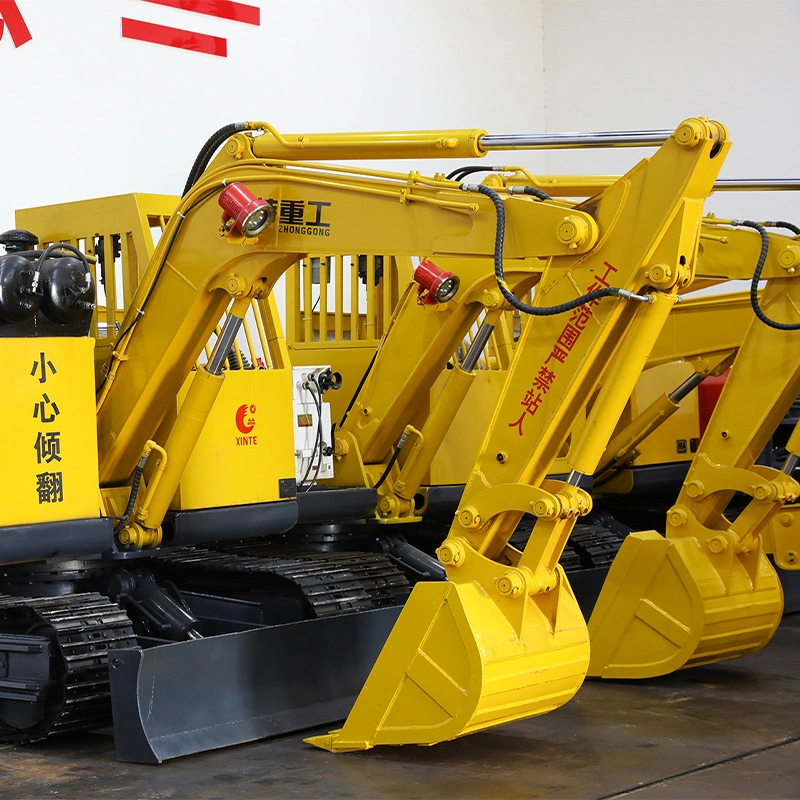 Шахта использует высокопроизводительные дизельные экскаваторы