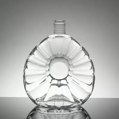 标志印刷玻璃瓶伏特加威士忌，带螺旋盖和手榴弹形状，个性化定制酒瓶