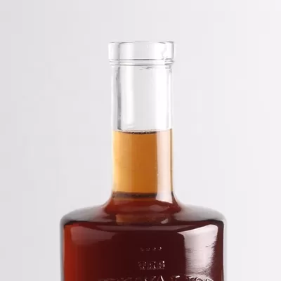 雕刻龙舌兰玻璃瓶，750毫升1升，圆形，软木塞密封型