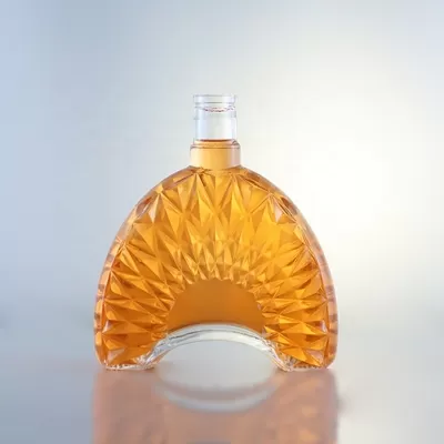 香槟色1升玻璃瓶，带有贴花丝网印刷和软木封口定制选项